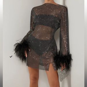 HEIRESS BEVERLY HILLS crystal embellished mini dress